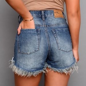 high-waisted one teaspoon women’s jean shorts
